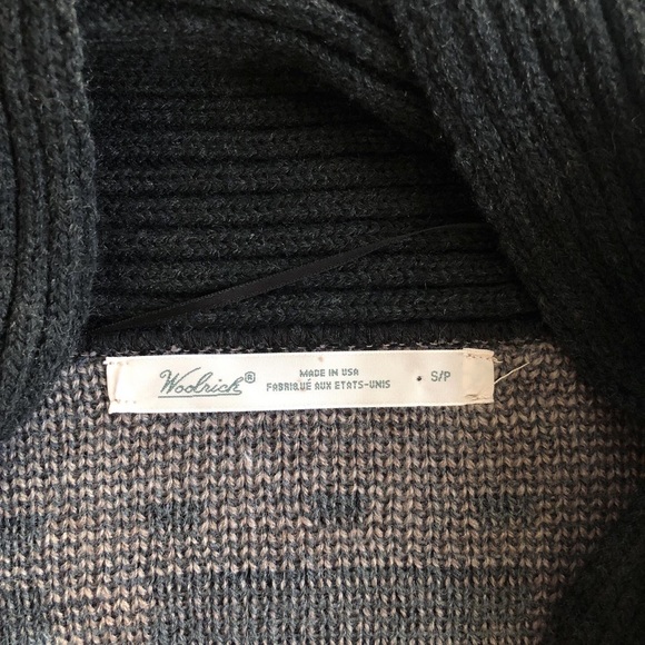 Woolrich Harvest Cardigan Sweater Jacquard Pattern - Picture 4 of 10